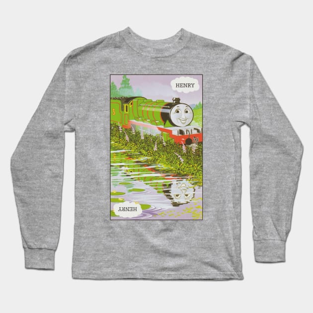 Henry the Green Engine Vintage Card Long Sleeve T-Shirt by sleepyhenry